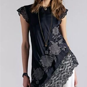 Free People Carmen Lace Maxi Top